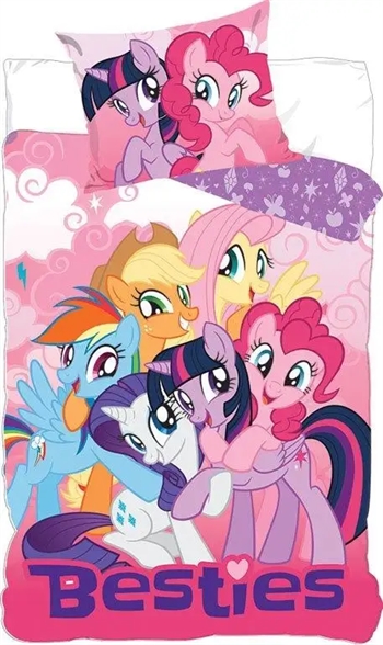 Billede af My Little Pony sengetøj - 140x200 cm - MLP Besties - 2 i 1 design - Sengesæt i 100% bomuld